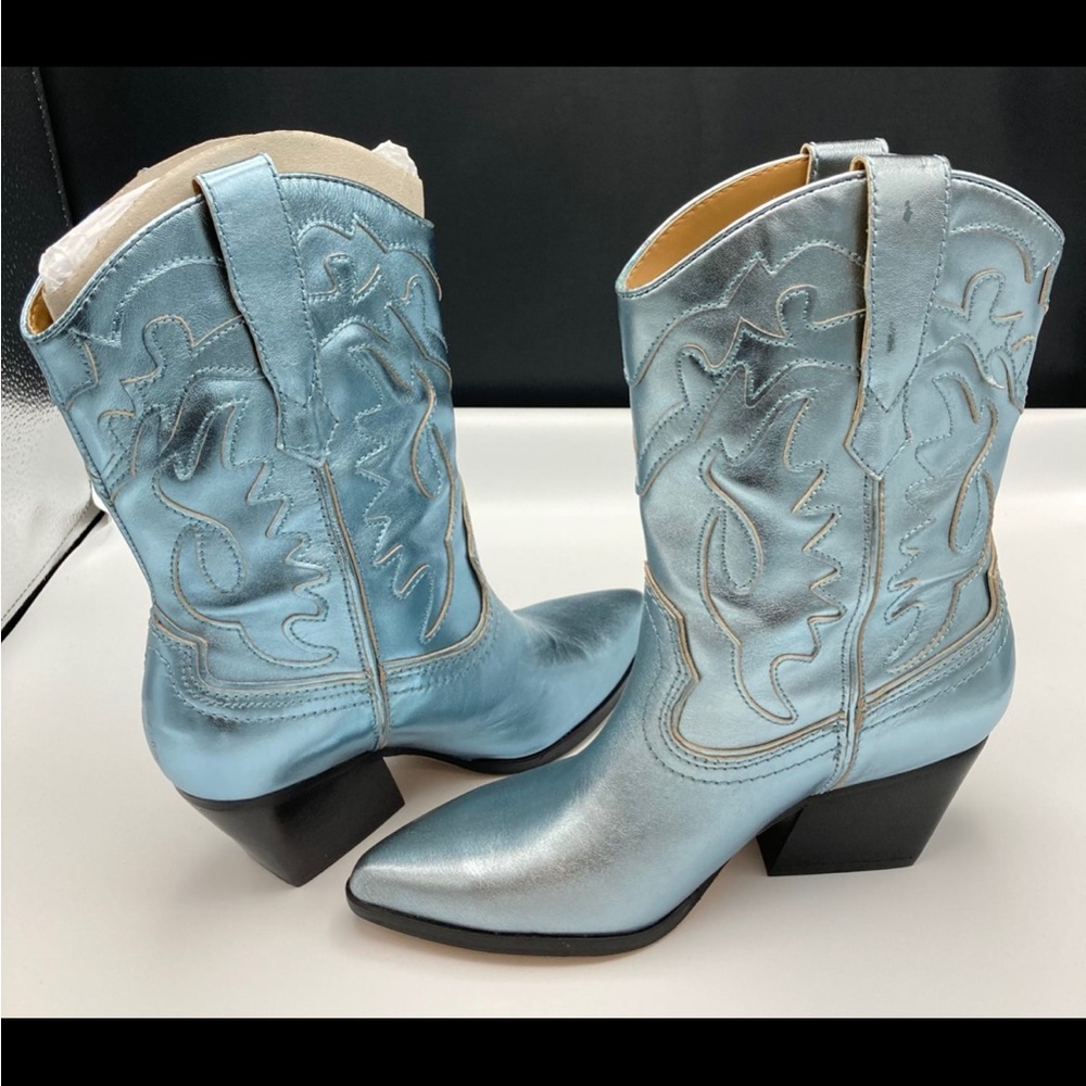 Dolce vita Landon western boots 6.5 electric blue